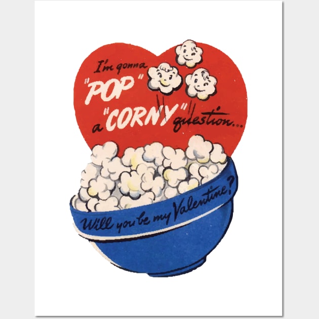 a polyamorous popcorn valentine Wall Art by Eugene and Jonnie Tee's